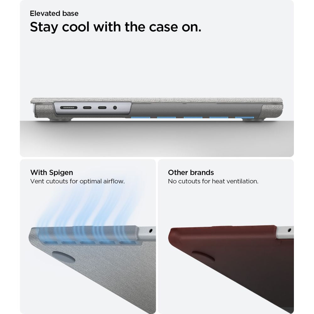 Spigen Urban Fit dėklas MacBook Pro 14" 2021 / 2023 / 2024 / 2025 / 2026 - pilkas -- MacBook Pro 14" 2021/2023/2024/2025/2026