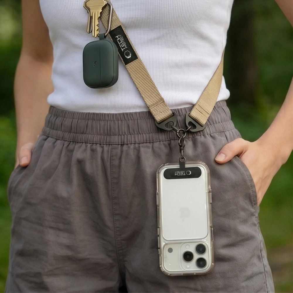 Tech-Protect C9S Rope Crossbody Telefono Dirželis - Smėlinė -- Other phone accessories