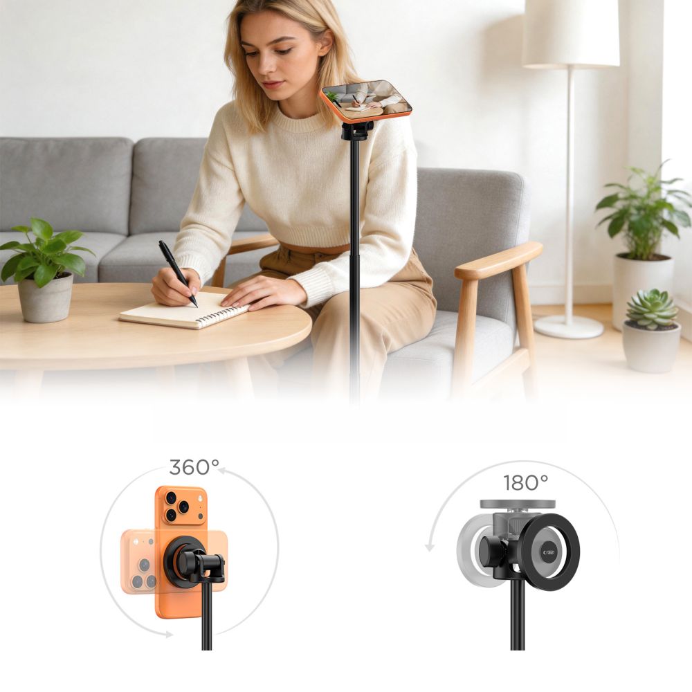 Savifotografinis lazdas Tech-Protect L03S MagSafe Bluetooth savifotografinis lazdas su trikoja – juodas -- Selfie Sticks...