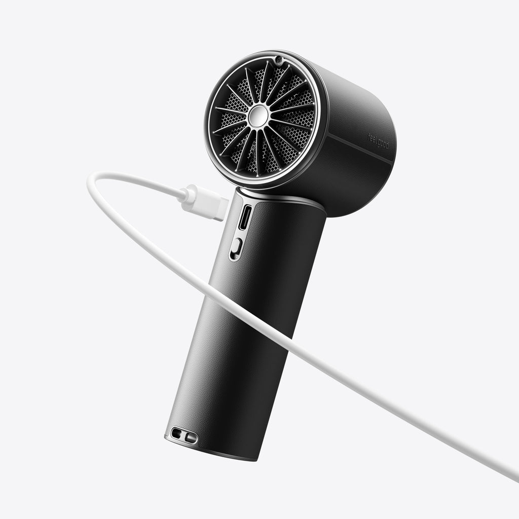 Jisulife Handheld Fan Pro1 Mini 4250mAh USB-C nešiojamasis ventiliatorius-pūtimas - juodas -- Handheld Fans