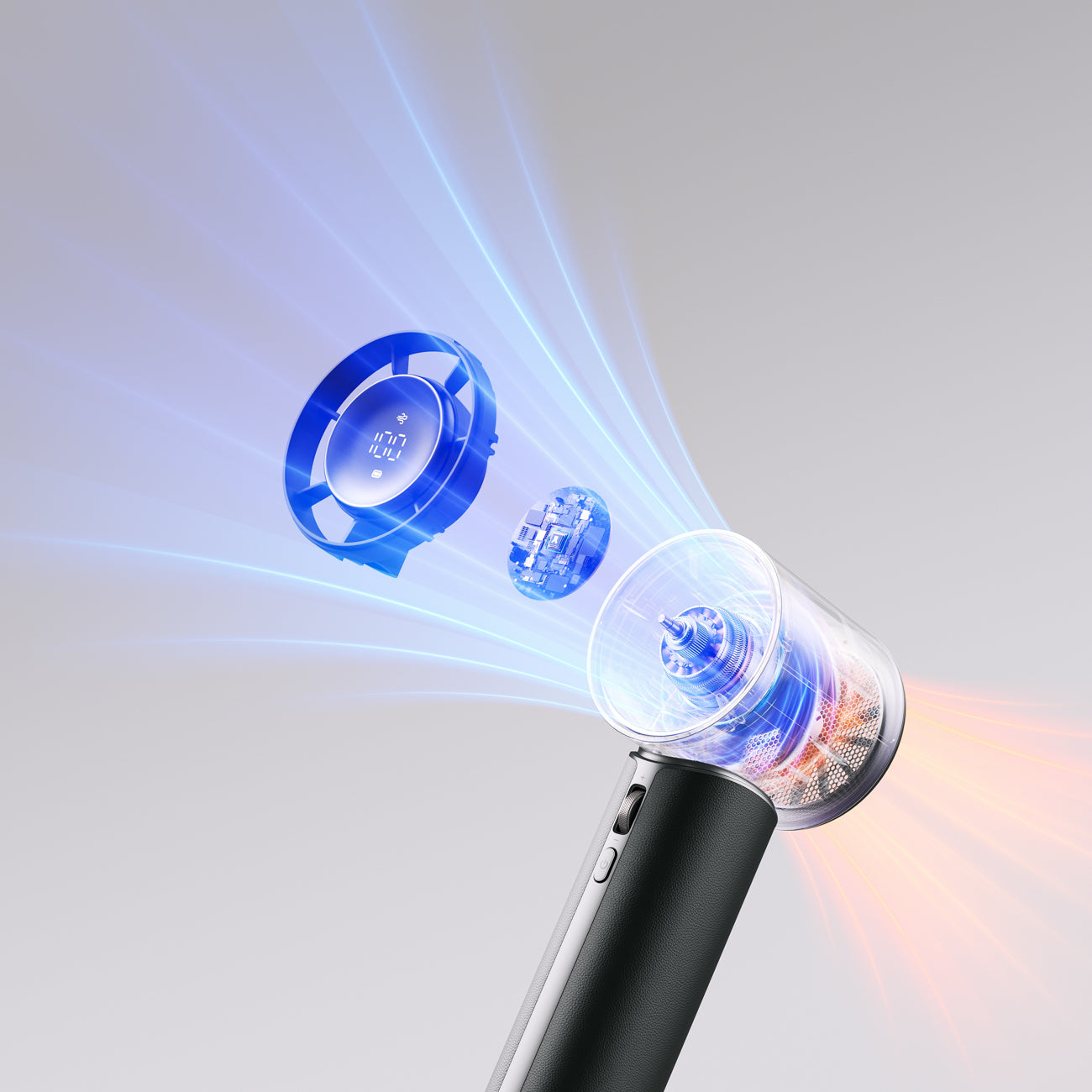 Jisulife Handheld Fan Pro1 Mini 4250mAh USB-C nešiojamasis ventiliatorius-pūtimas - juodas -- Handheld Fans
