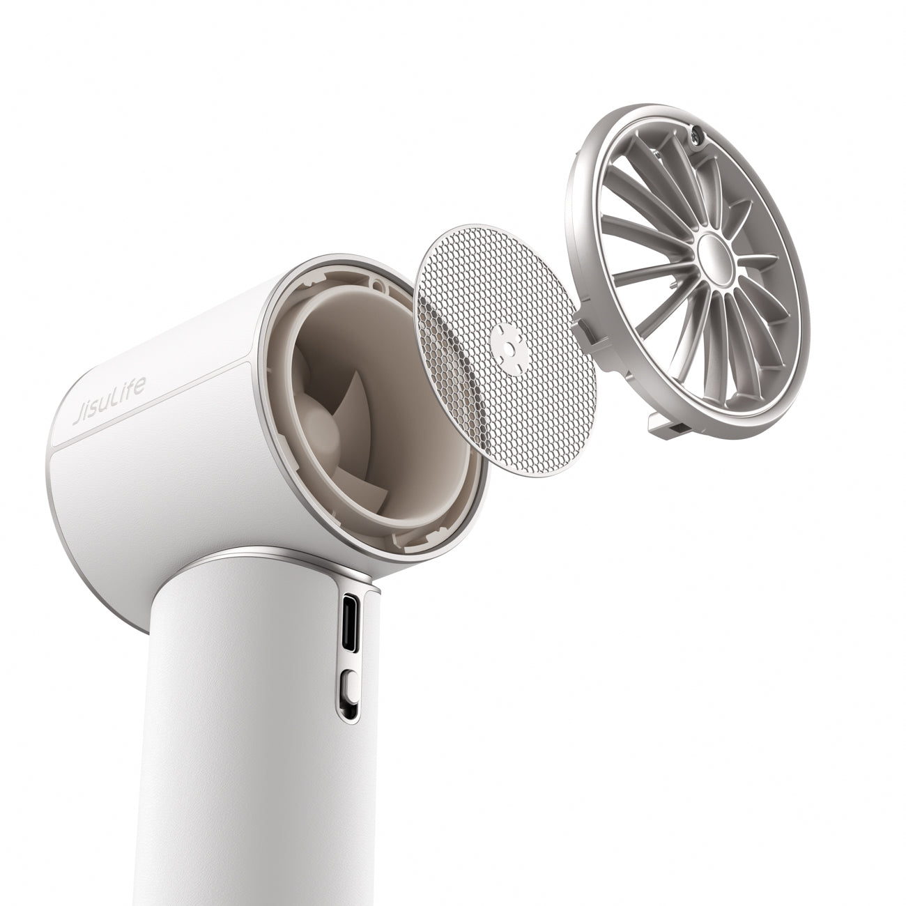 Jisulife Handheld Fan Pro1 Mini 4250mAh USB-C nešiojamas ventiliatorius - Baltas -- Handheld Fans