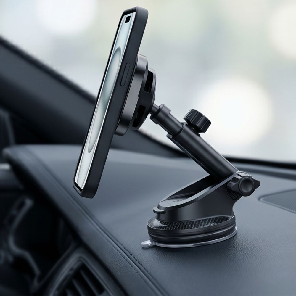 Tech-Protect V20 MagSafe automobilinis laikiklis ant stiklo / oro grotelių / prietaisų skydelio 25W Qi2.2 - juodas --...