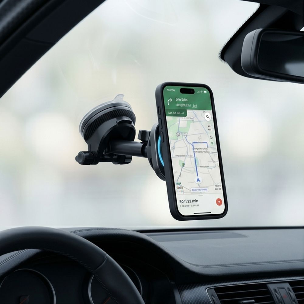 Tech-Protect V20 MagSafe automobilinis laikiklis ant stiklo / oro grotelių / prietaisų skydelio 25W Qi2.2 - juodas --...