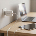 Tinklo įkroviklis Tech-Protect NCA65W-GAN 2 prievadai PD 65W / QC3.0 2 - balta -- Cell phone chargers