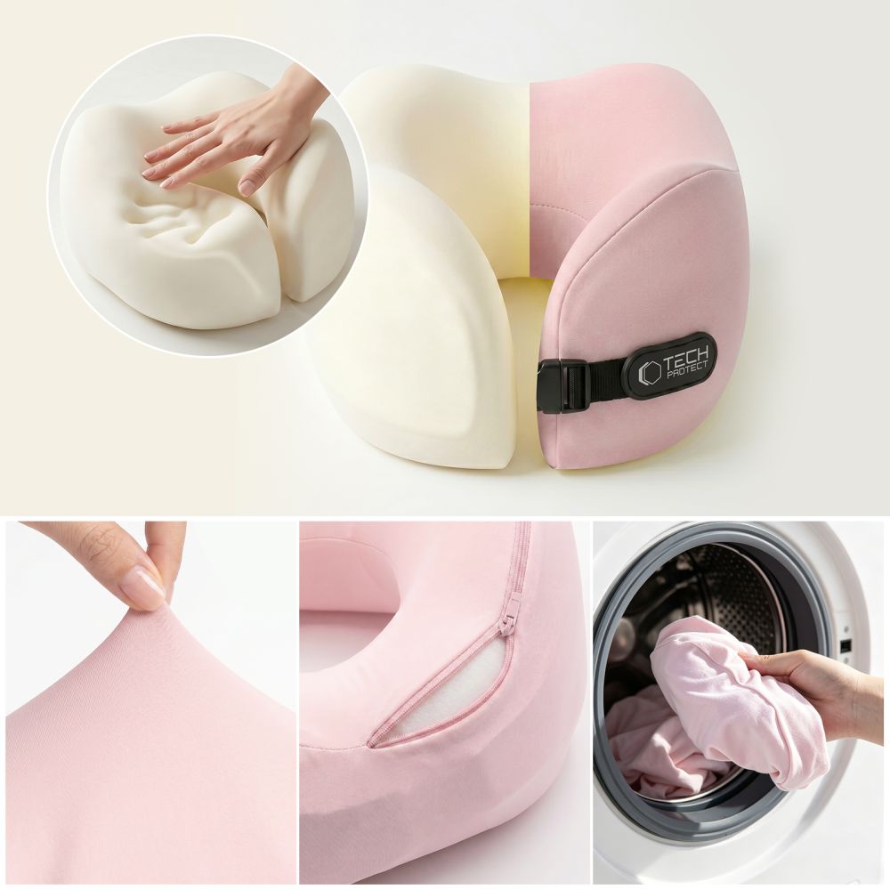 Tech-Protect ComfortRest Kelionės pagalvė - Rožinė -- Uncategorized
