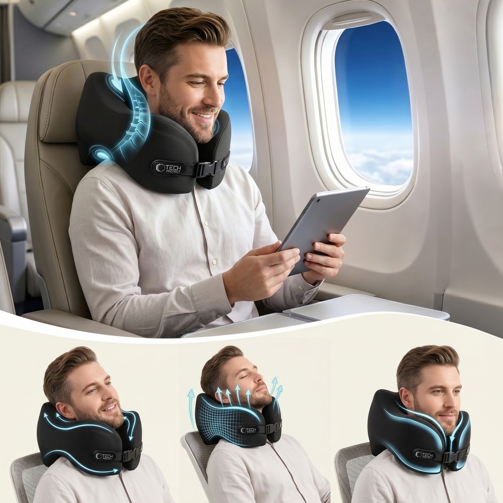 Tech-Protect ComfortRest Kelionės pagalvė - Juoda -- Uncategorized
