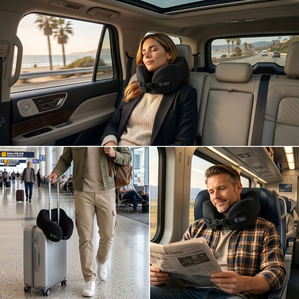 Tech-Protect ComfortRest Kelionės pagalvė - Juoda -- Uncategorized