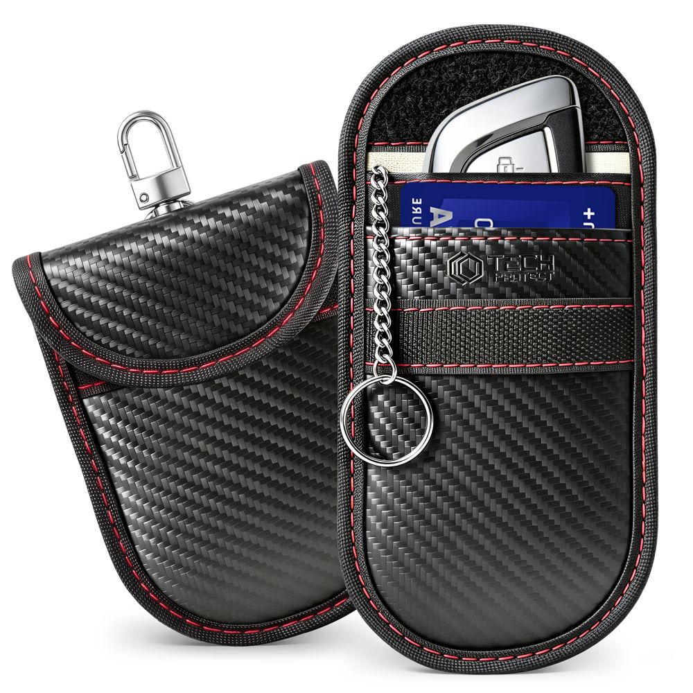 Tech-Protect KLR100 RFID apsauginis raktų dėkliukas – juodai raudonas -- Cell phone cases and covers