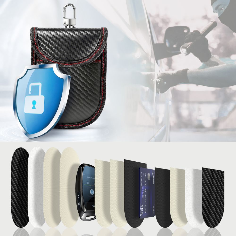 Tech-Protect KLR100 RFID apsauginis raktų dėkliukas – juodai raudonas -- Cell phone cases and covers