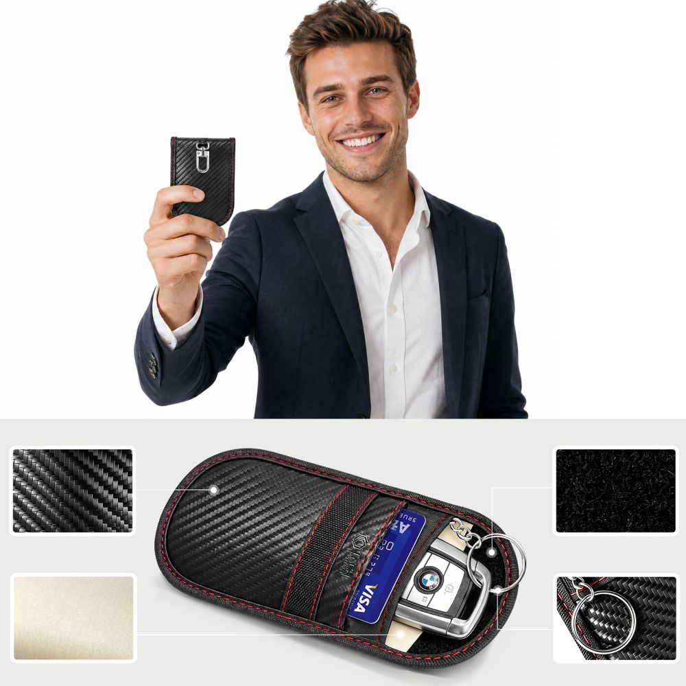 Tech-Protect KLR100 RFID apsauginis raktų dėkliukas – juodai raudonas -- Cell phone cases and covers