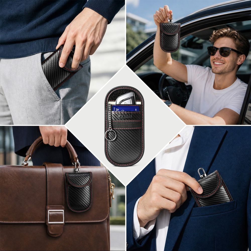 Tech-Protect KLR100 RFID apsauginis raktų dėkliukas – juodai raudonas -- Cell phone cases and covers