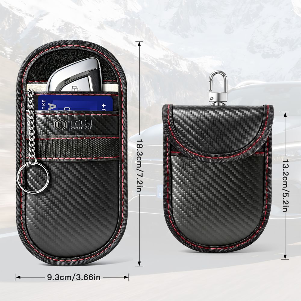Tech-Protect KLR100 RFID apsauginis raktų dėkliukas – juodai raudonas -- Cell phone cases and covers