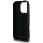 Karl Lagerfeld FW Grained Karl & Choupette Heads Pins dėklas skirtas iPhone 16 Pro Max - Juoda -- iPhone 16 Pro Max