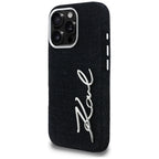 Karl Lagerfeld FW Jeans Signature Logo iPhone 16 Pro dėklas - Juoda -- iPhone 16 Pro