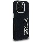 Karl Lagerfeld FW Jeans Signature Logo iPhone 16 Pro dėklas - Juoda -- iPhone 16 Pro
