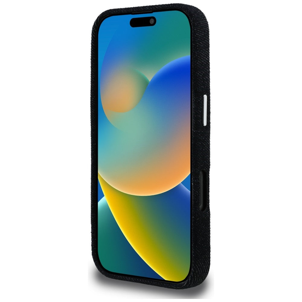 Karl Lagerfeld FW Jeans Signature Logo iPhone 16 Pro Max dėklas - Juoda -- iPhone 16 Pro Max