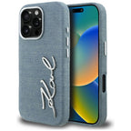 Karl Lagerfeld FW Jeans Signature Logo iPhone 16 Pro Max dėklas - Mėlyna -- iPhone 16 Pro Max