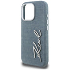 Karl Lagerfeld FW Jeans Signature Logo iPhone 16 Pro Max dėklas - Mėlyna -- iPhone 16 Pro Max