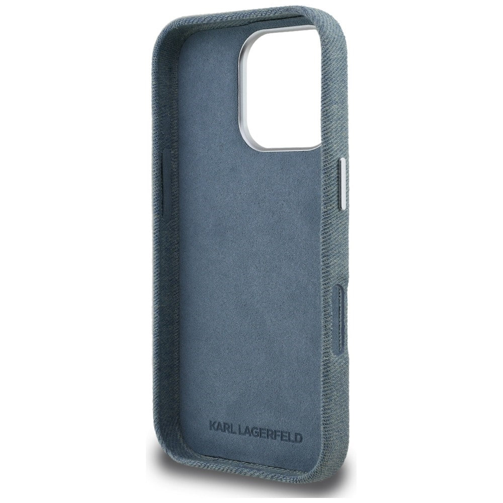 Karl Lagerfeld FW Jeans Signature Logo iPhone 16 Pro Max dėklas - Mėlyna -- iPhone 16 Pro Max