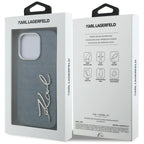 Karl Lagerfeld FW Jeans Signature Logo iPhone 16 Pro dėklas - Mėlyna -- iPhone 16 Pro