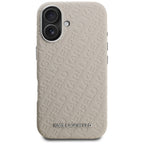Karl Lagerfeld FW Stamped Karl MagSafe iPhone 16 dėklas - Smėlinė -- iPhone 16