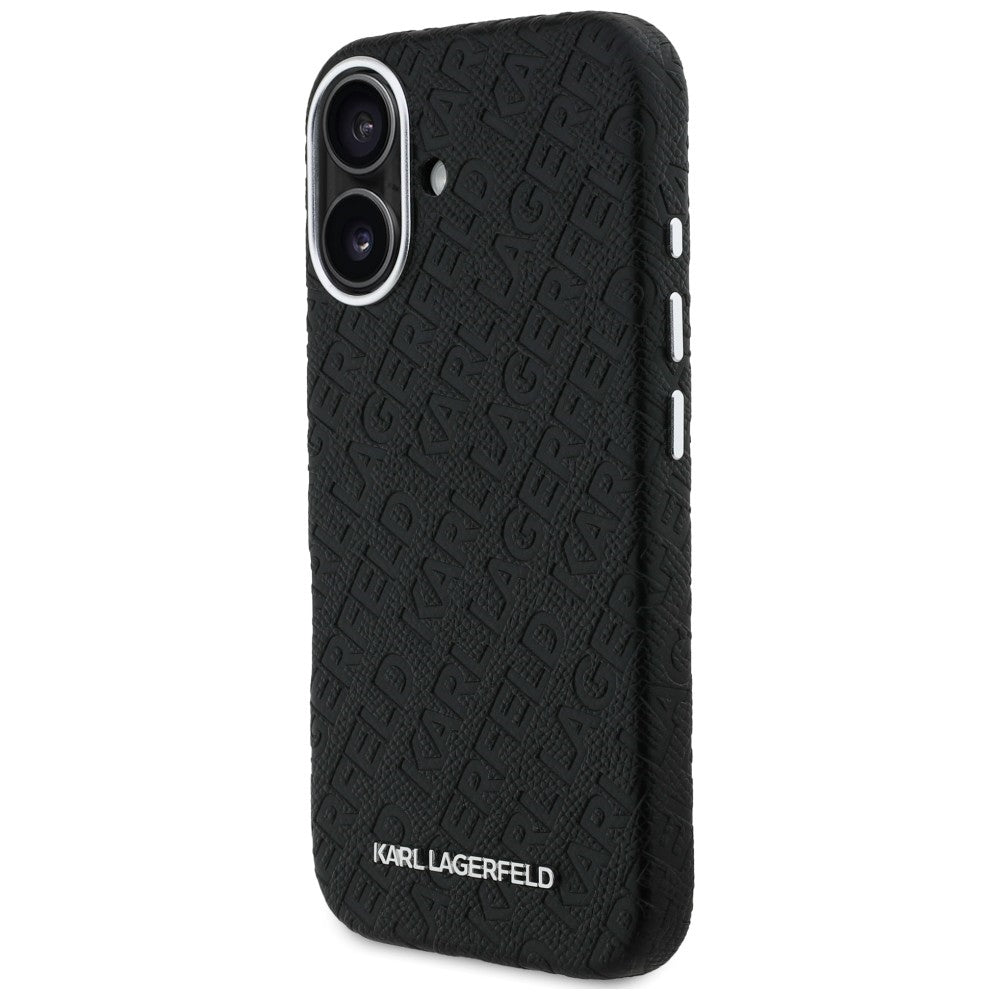 Karl Lagerfeld FW Stamped Karl MagSafe iPhone 16 dėklas - Juodas -- iPhone 16
