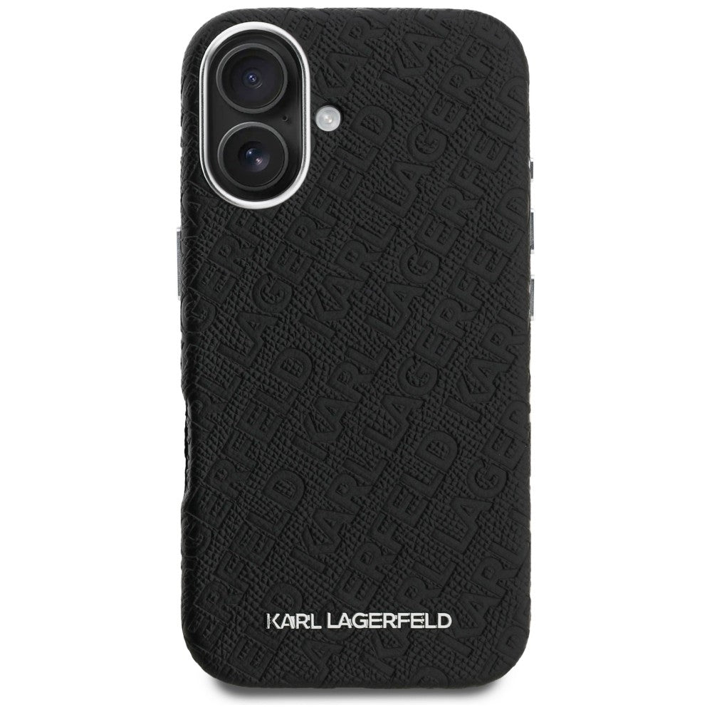 Karl Lagerfeld FW Stamped Karl MagSafe iPhone 16 dėklas - Juodas -- iPhone 16