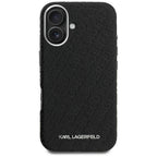 Karl Lagerfeld FW Stamped Karl MagSafe iPhone 16 dėklas - Juodas -- iPhone 16