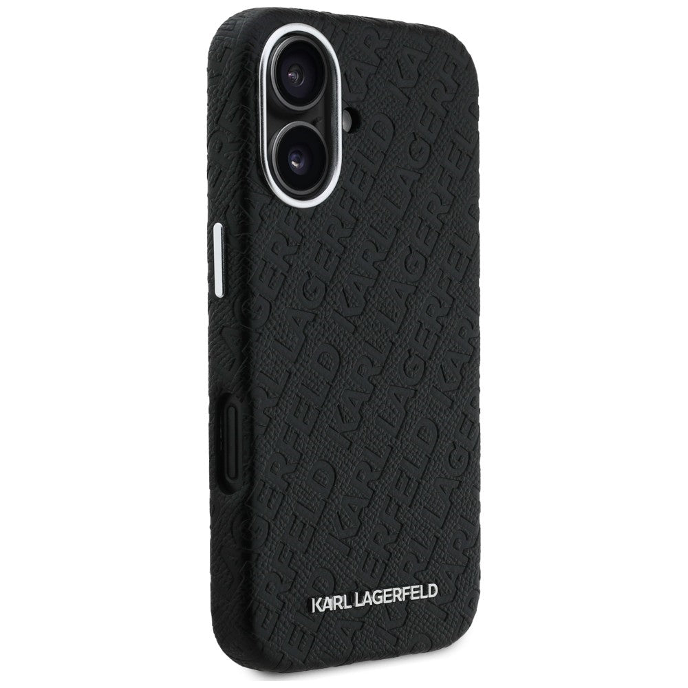 Karl Lagerfeld FW Stamped Karl MagSafe iPhone 16 dėklas - Juodas -- iPhone 16