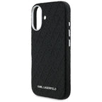 Karl Lagerfeld FW Stamped Karl MagSafe iPhone 16 dėklas - Juodas -- iPhone 16