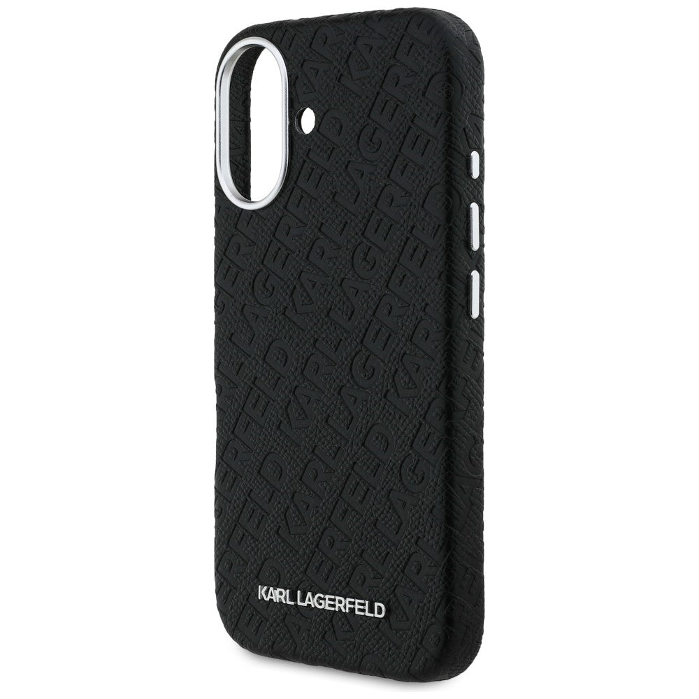 Karl Lagerfeld FW Stamped Karl MagSafe iPhone 16 dėklas - Juodas -- iPhone 16