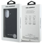 Karl Lagerfeld FW Stamped Karl MagSafe iPhone 16 dėklas - Juodas -- iPhone 16