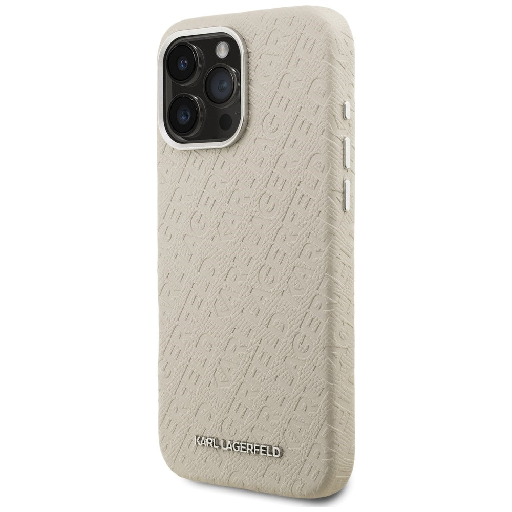 Karl Lagerfeld FW Stamped Karl MagSafe dėklas iPhone 16 Pro - Bežinis -- iPhone 16 Pro