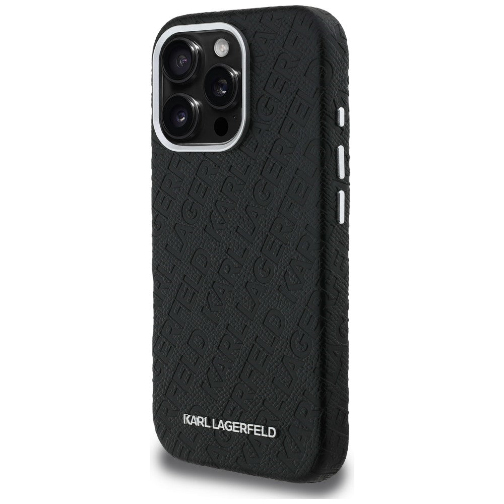 Karl Lagerfeld FW Stamped Karl MagSafe dėklas iPhone 16 Pro - Juodas -- iPhone 16 Pro