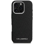 Karl Lagerfeld FW Stamped Karl MagSafe dėklas iPhone 16 Pro - Juodas -- iPhone 16 Pro