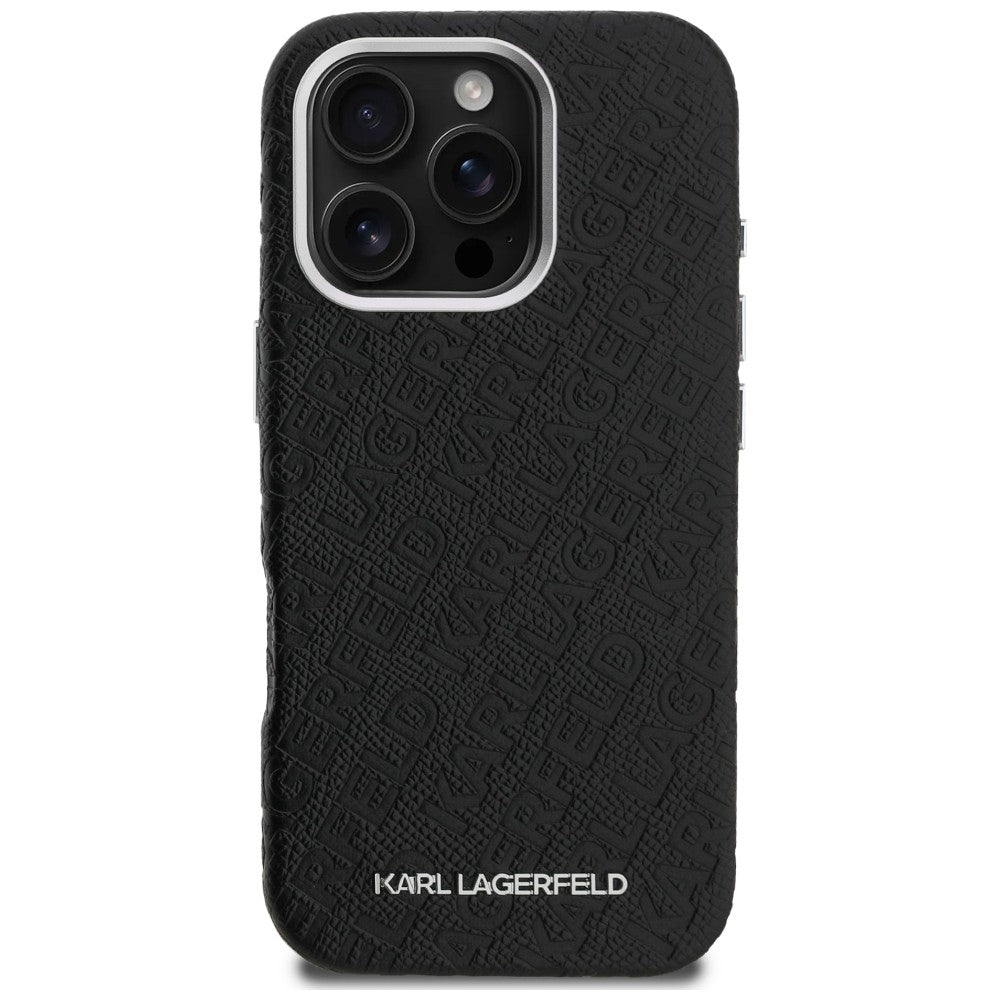 Karl Lagerfeld FW Stamped Karl MagSafe dėklas iPhone 16 Pro - Juodas -- iPhone 16 Pro