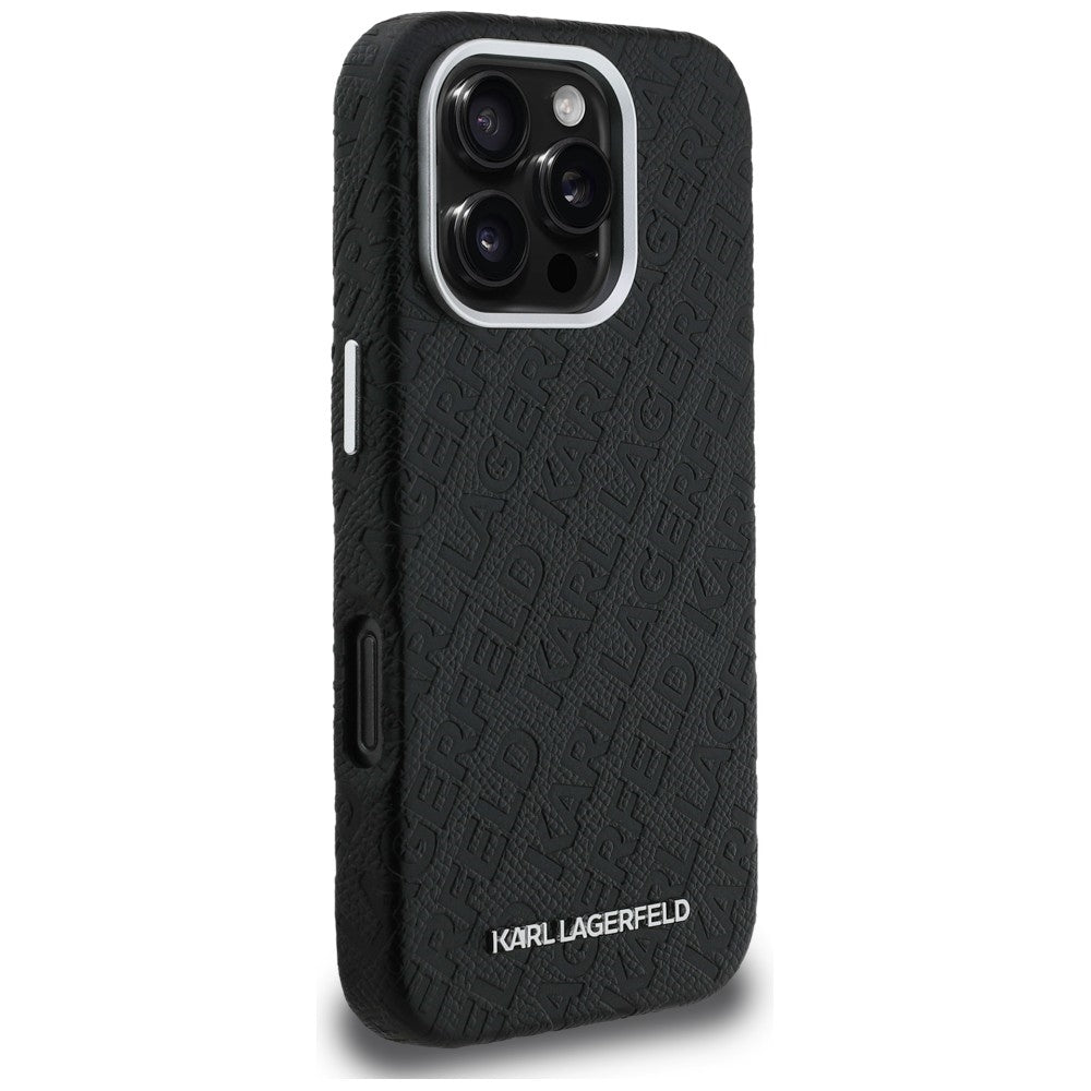 Karl Lagerfeld FW Stamped Karl MagSafe dėklas iPhone 16 Pro - Juodas -- iPhone 16 Pro
