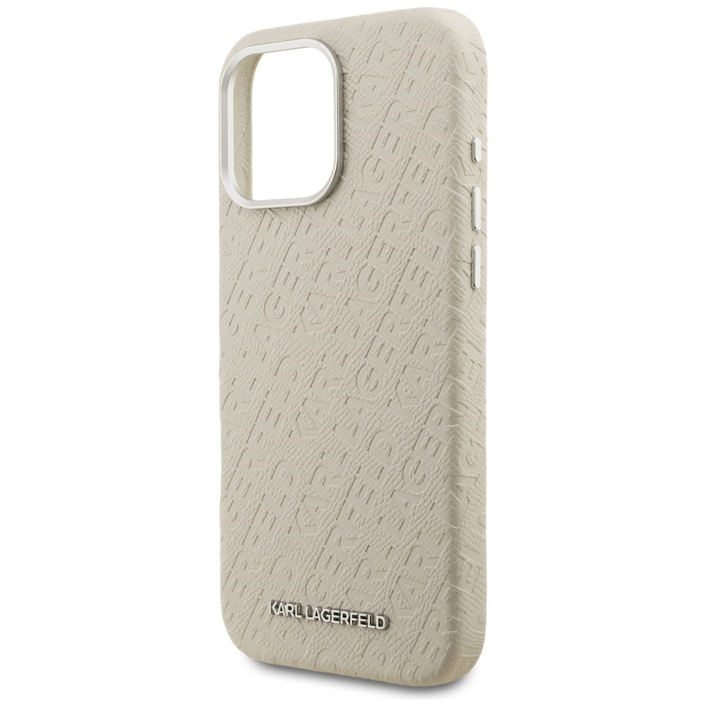 Karl Lagerfeld FW Stamped Karl MagSafe dėklas iPhone 16 Pro Max - Bežinis -- iPhone 16 Pro Max