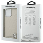 Karl Lagerfeld FW Stamped Karl MagSafe dėklas iPhone 16 Pro Max - Bežinis -- iPhone 16 Pro Max