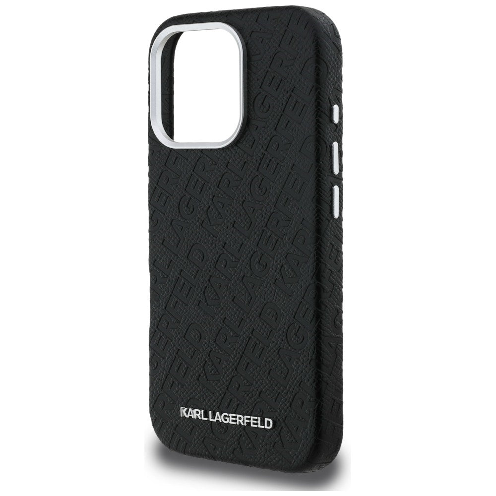 Karl Lagerfeld FW Stamped Karl MagSafe dėklas iPhone 16 Pro Max - Juodas -- iPhone 16 Pro Max