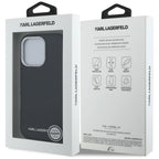 Karl Lagerfeld FW Stamped Karl MagSafe dėklas iPhone 16 Pro Max - Juodas -- iPhone 16 Pro Max
