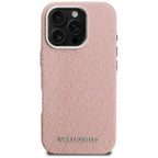 Karl Lagerfeld FW Stamped Karl MagSafe dėklas iPhone 16 Pro Max - Rožinis -- iPhone 16 Pro Max