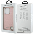 Karl Lagerfeld FW Stamped Karl MagSafe dėklas iPhone 16 Pro - Rožinis -- iPhone 16 Pro