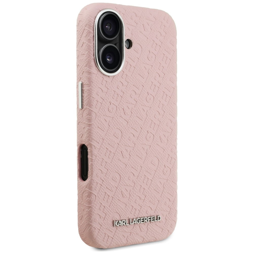 Karl Lagerfeld FW Stamped Karl MagSafe iPhone 16 dėklas - Rožinis -- iPhone 16