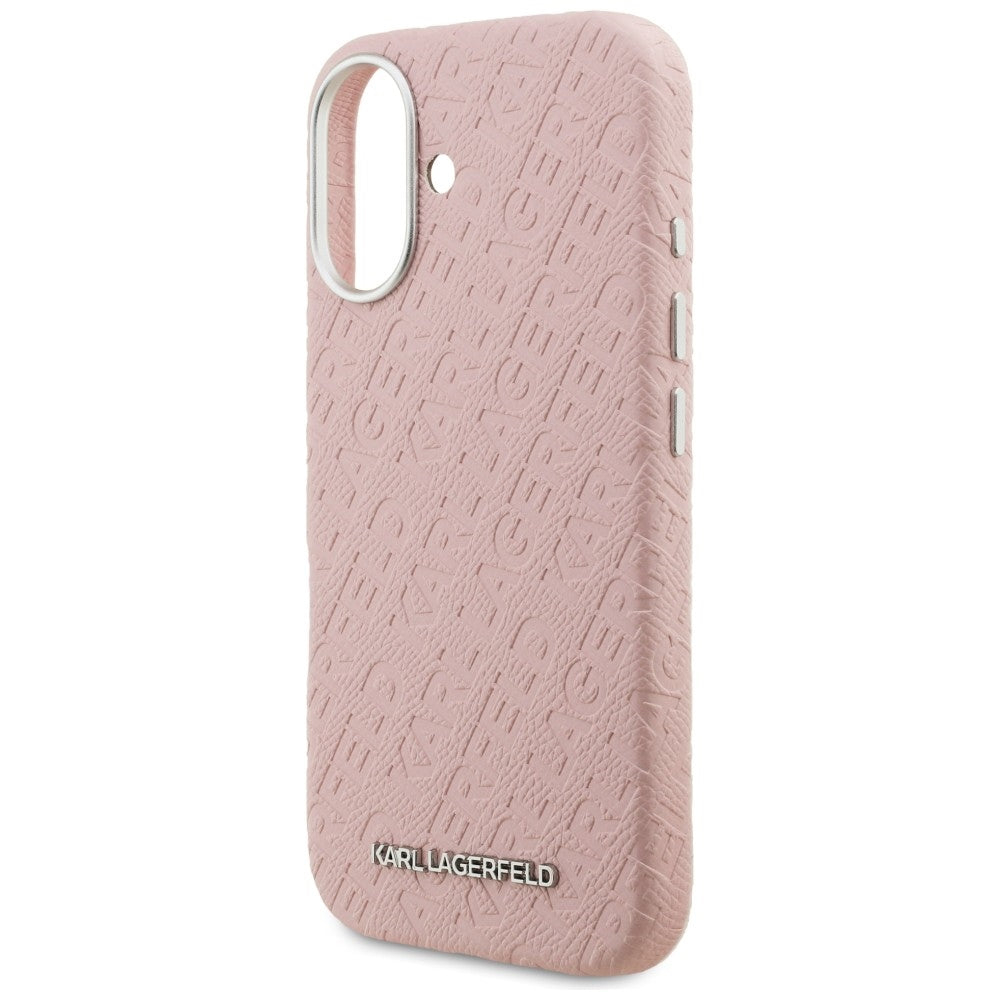 Karl Lagerfeld FW Stamped Karl MagSafe iPhone 16 dėklas - Rožinis -- iPhone 16