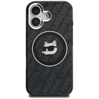 Karl Lagerfeld IML Choupette Head Logo MagSafe dėklas iPhone 16 - Juodas -- iPhone 16