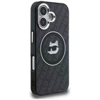 Karl Lagerfeld IML Choupette Head Logo MagSafe dėklas iPhone 16 - Juodas -- iPhone 16