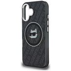 Karl Lagerfeld IML Choupette Head Logo MagSafe dėklas iPhone 16 - Juodas -- iPhone 16
