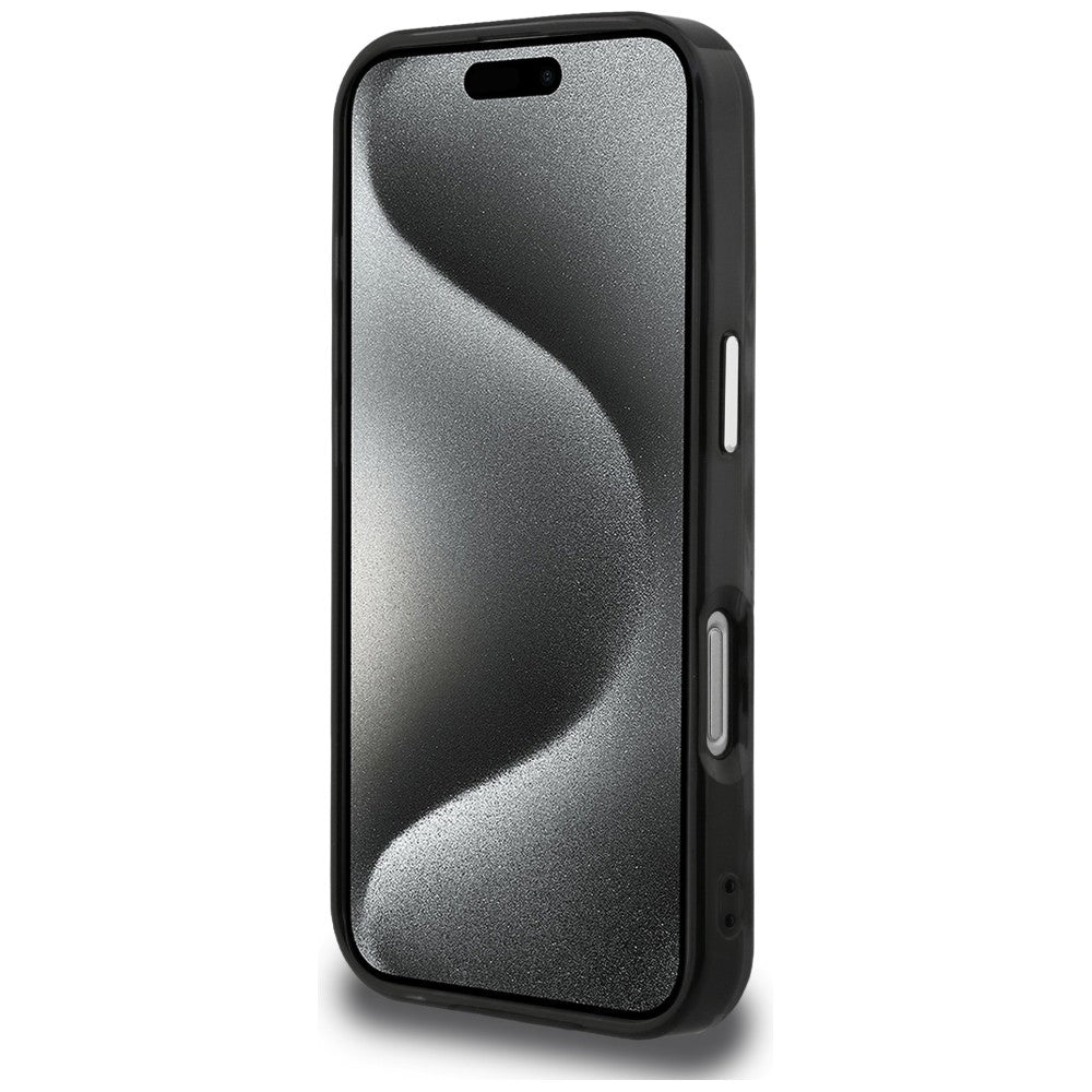 Karl Lagerfeld IML Choupette Head Logo MagSafe dėklas iPhone 16 Pro - Juodas -- iPhone 16 Pro